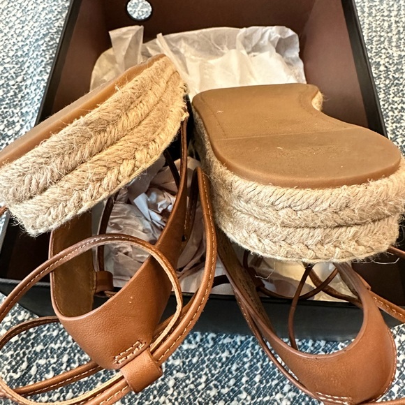 ▫️Coach▫️Rita Black Nappa Leather Espadrilles - Picture 7 of 11